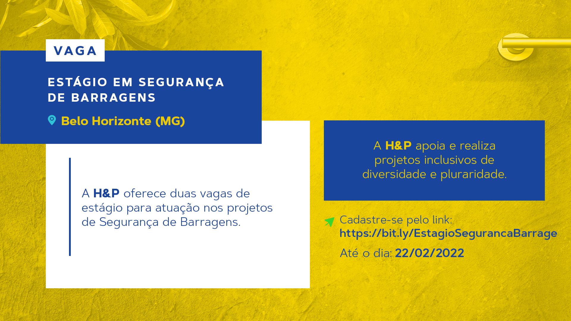 Vaga: Estágio em Segurança de Barragens – Belo Horizonte